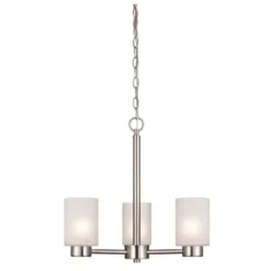 Westinghouse Sylvestre Brushed Nickel Gray 3 Lights Chandelier