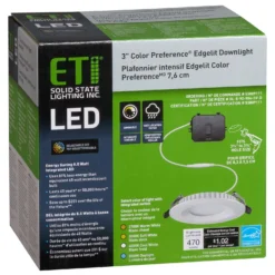 ETI Color Preference White Canless Recessed Downlight 8.5 W