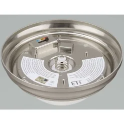 ETI 4.8 In. H X 9 In. W X 9 In. L Brushed Nickel White LED Ceiling Spin Light -Lightify Store 0c7844e0 43a6 4b4c 8cbb c0c73bd38215