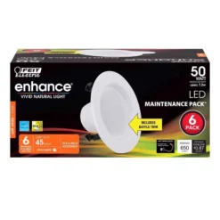 Feit Enhance Soft White 4 In. W LED Dimmable Recessed Downlight 7.2 W