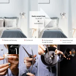 Globe Electric 1-Light Chrome Metallic Wall Sconce 16 Globe Electric 1-Light Chrome Metallic Wall Sconce -Lightify Store 20de2c4a 1721 4553 a55b 838d6ccbe660