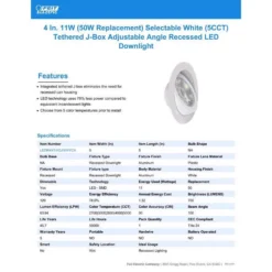 Feit LED Retrofits White 5 In. W Aluminum LED Canless Recessed Downlight 11 W 17 Feit LED Retrofits White 5 In. W Aluminum LED Canless Recessed Downlight 11 W -Lightify Store 21408572 7686 45fe a809 f881941fa8da