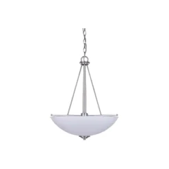 Canarm New Yorker Brushed Pewter Silver 3 Lights Chandelier