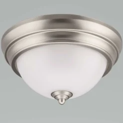 ETI 4.8 In. H X 9 In. W X 9 In. L Brushed Nickel White LED Ceiling Spin Light -Lightify Store 245bd906 ab2d 422e 9e37 ac47d688f248