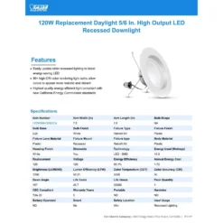 Feit Enhance White 5-6 In. W LED Dimmable Recessed Downlight 17.2 W -Lightify Store 2742889e 64ad 4d97 9026 3ca2c5060271
