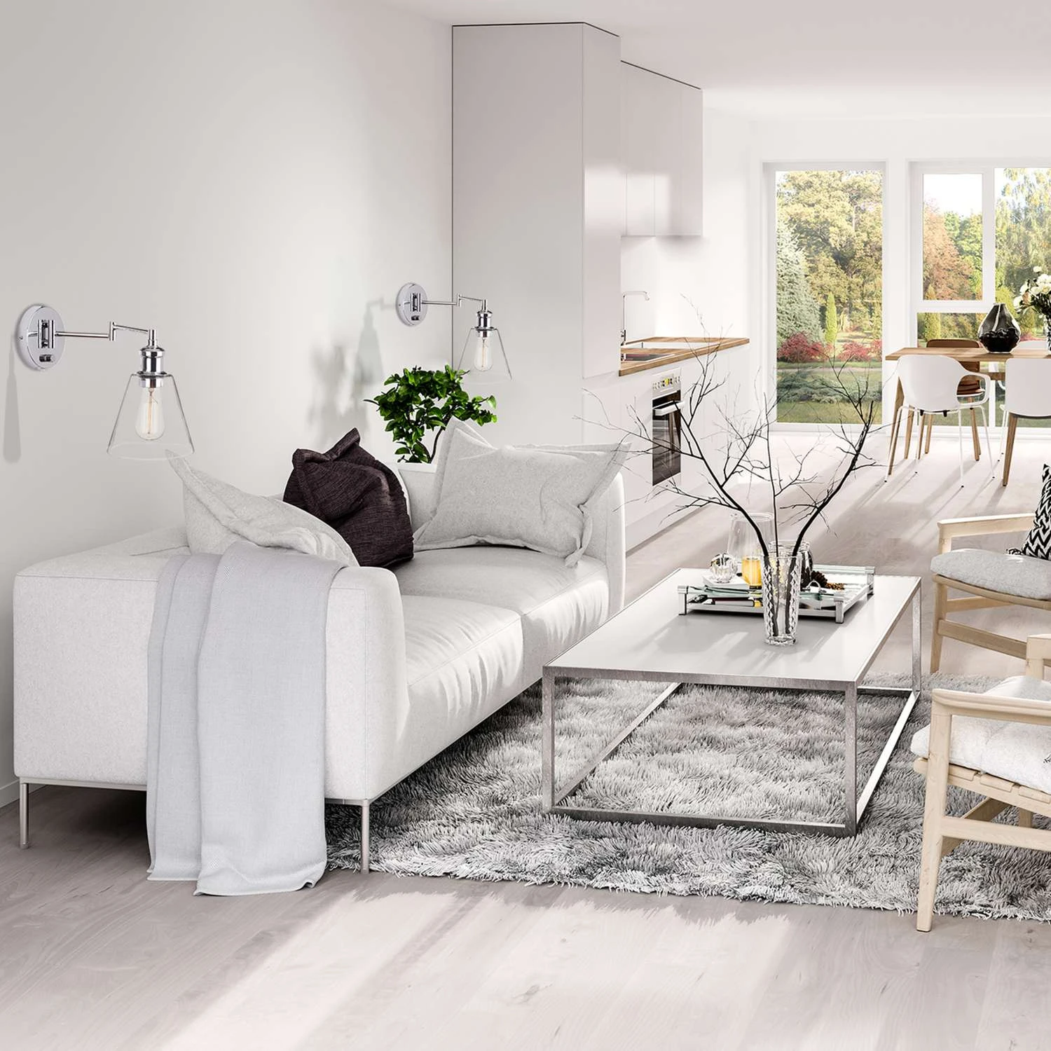 Globe Electric 1-Light Chrome Metallic Wall Sconce 9 Globe Electric 1-Light Chrome Metallic Wall Sconce - Image 9