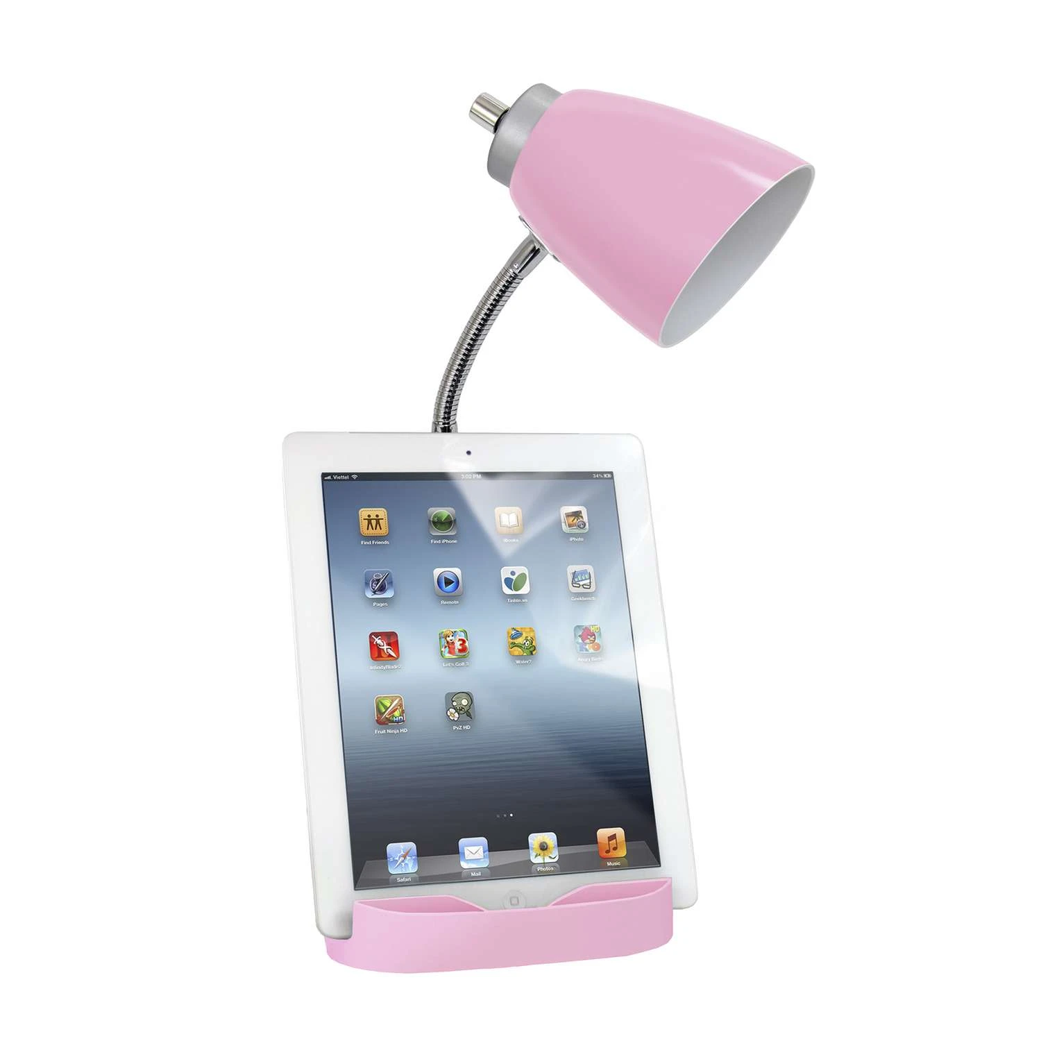 All The Rages LimeLights 18.5 In. Pink Organizer Desk Lamp With USB Port 3 All The Rages LimeLights 18.5 In. Pink Organizer Desk Lamp With USB Port - Image 3