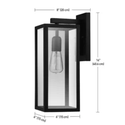 Globe Electric Vintage 1-Light Matte Black Hurley Wall Sconce -Lightify Store 2c785d24 6477 4cd1 96dd c2a7f6c6adeb