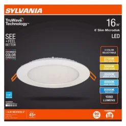 Sylvania TruWave White Disklight Retrofit Kit In. W LED Canless Recessed Downlight 16 W -Lightify Store 2d11f0a2 5583 4e14 b61d 1fba4dbc2731