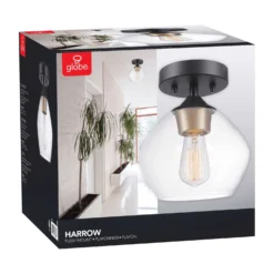 Globe Electric Harrow 9.1 In. H X 8 In. W X 8 In. L Matte Black Ceiling Light -Lightify Store 33bf0ead 6d45 4f4b 8b63 8c4eb03468a0