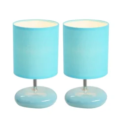 All The Rages Simple Designs 10.63 In. Blue Table Lamp