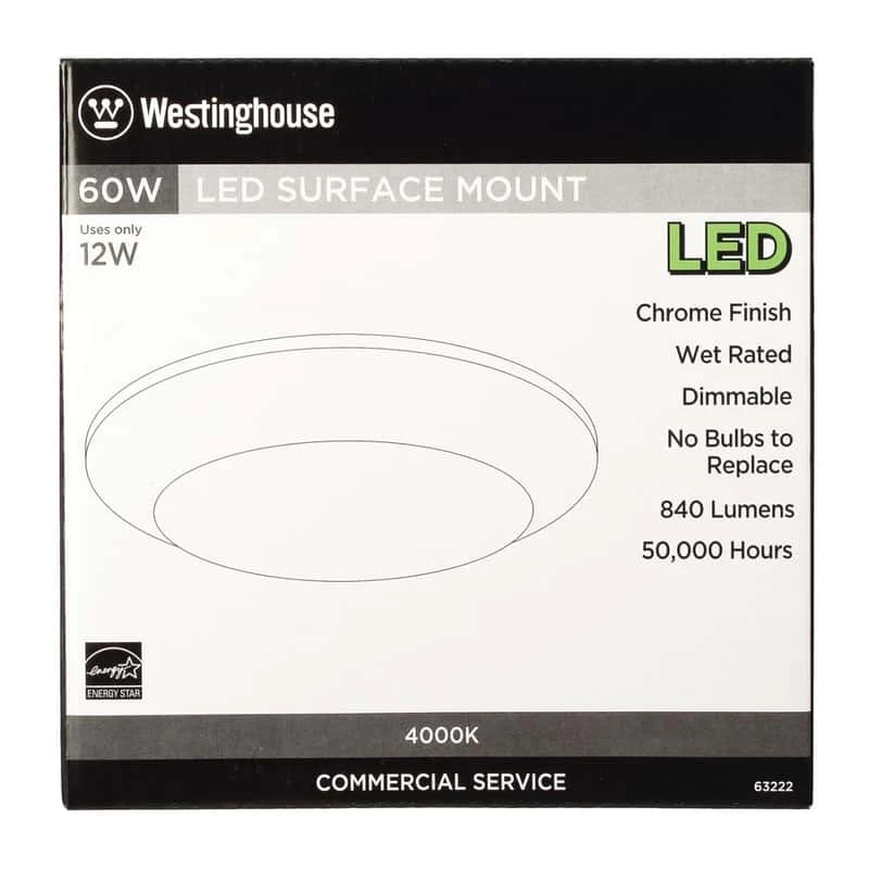 Westinghouse Chrome Metallic 3.9 In. W Steel LED Canless Recessed Downlight 2 Westinghouse Chrome Metallic 3.9 In. W Steel LED Canless Recessed Downlight - Image 2