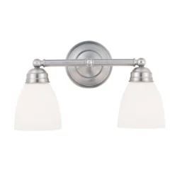 Bel Air Lighting Ardmore Brushed Nickel Silver 2 Lights Incandescent Vanity Light Wall Mount