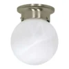 Satco Nuvo 7.25 In. H X 6 In. W X 6 In. L Brushed Nickel Ceiling Light