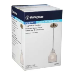 Westinghouse Brushed Nickel 1 Lights Pendant Light -Lightify Store 4023e407 3dc9 43b4 bfcc e93fda5ba5dd