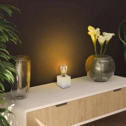 Feit 3.6 In. Concrete Beige/White Cube Lamp Base -Lightify Store 44fb6602 a9c3 48a8 900d f7318d1f6881