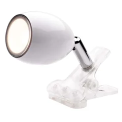 Newhouse Lighting Joe 4 In. White Mini Clip-On Lamp