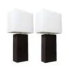 All The Rages Elegant Designs 21 In. Leather Black/White Table Lamp