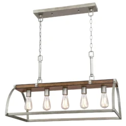Westinghouse Oak Lane Barnwood Gray 5 Lights Chandelier