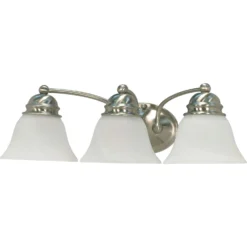 Nuvo Brushed Nickel Silver 3 Lights Incandescent Vanity Light Wall Mount