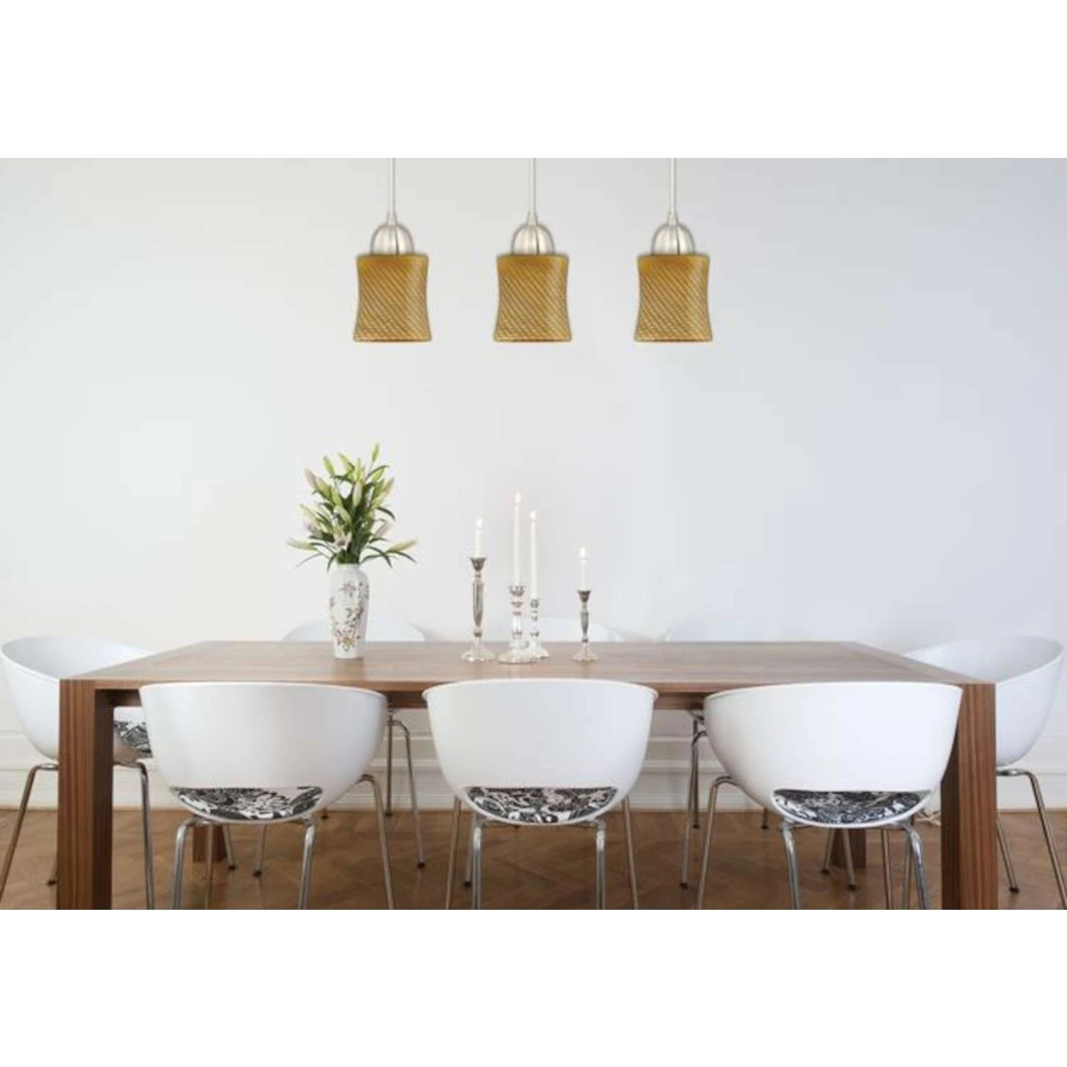 Westinghouse Brushed Nickel 3 Lights Mini Pendant Light 2 Westinghouse Brushed Nickel 3 Lights Mini Pendant Light - Image 2