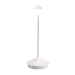 Zafferano Pina 11.4 In. White Portable Table Lamp