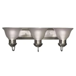 MaxLite Tulip Brushed Nickel Silver 3 Lights LED Vanity Light Wall Mount