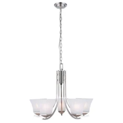 Design House Torino Satin Nickel 5 Lights Chandelier