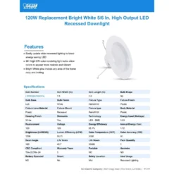 Feit Enhance Bright White 5-6 In. W LED Dimmable Recessed Downlight 17.2 W -Lightify Store 4d37a732 84db 4347 8873 e2ceb588b730