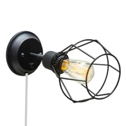 Globe Electric Verdun 1-Light Matte Black Vintage Wall Sconce -Lightify Store 4f4cba5a 9eb4 406a 9cf5 28dfc55595eb