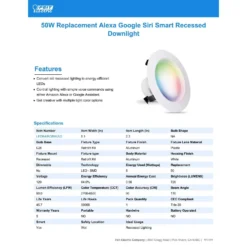 Feit Smart Home Frost White 5.1 In. W Aluminum LED Smart-Enabled Dimmable Recessed Downlight 8 W -Lightify Store 50e80921 c205 4631 bbd5 2640eddb392d