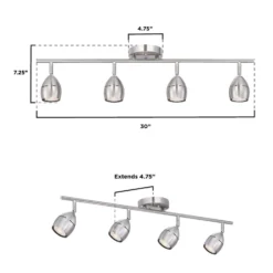Westinghouse Borgata Brushed Nickel Silver 4 Lights Pendant Light -Lightify Store 56be61d5 591c 4ab9 8d42 d7a676bfe173