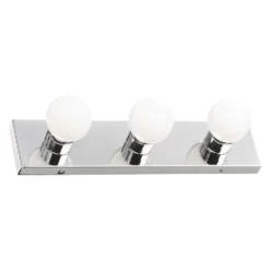 Design House Polished Chrome 3 Lights Vanity Light Surface