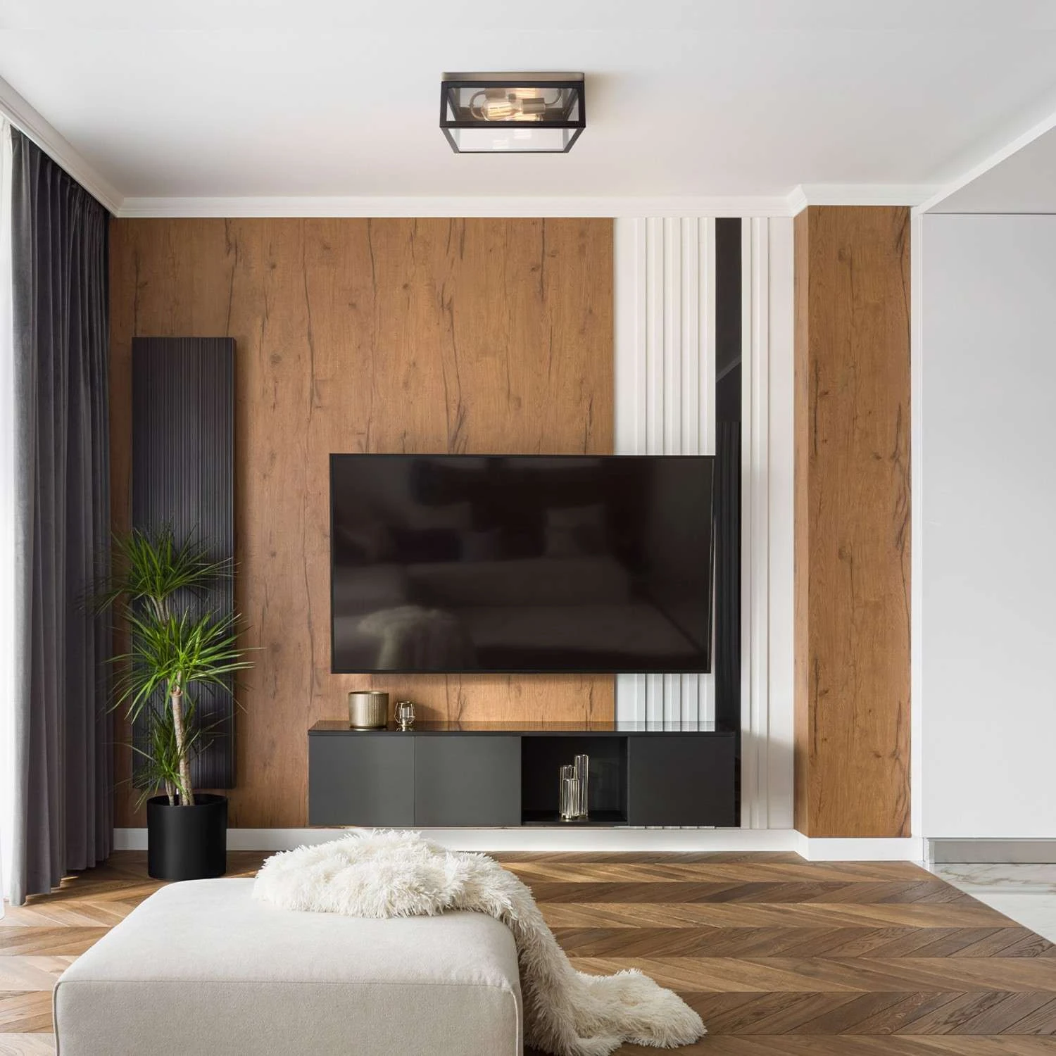 Globe Electric Verona 5.12 In. H X 13 In. W X 13 In. L Dark Bronze Ceiling Light 6 Globe Electric Verona 5.12 In. H X 13 In. W X 13 In. L Dark Bronze Ceiling Light - Image 6