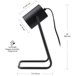 Globe Electric Sahara 14 In. Matte Black Desk Lamp -Lightify Store 5ef47fbd 36f7 4353 a31b 582555c2b92a