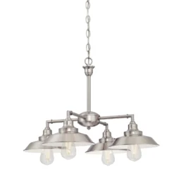 Westinghouse Iron Hill Brushed Nickel Metallic 4 Lights Chandelier