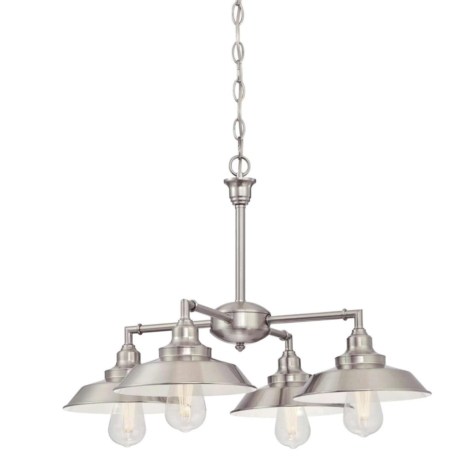 Westinghouse Iron Hill Brushed Nickel Metallic 4 Lights Chandelier 1 Westinghouse Iron Hill Brushed Nickel Metallic 4 Lights Chandelier