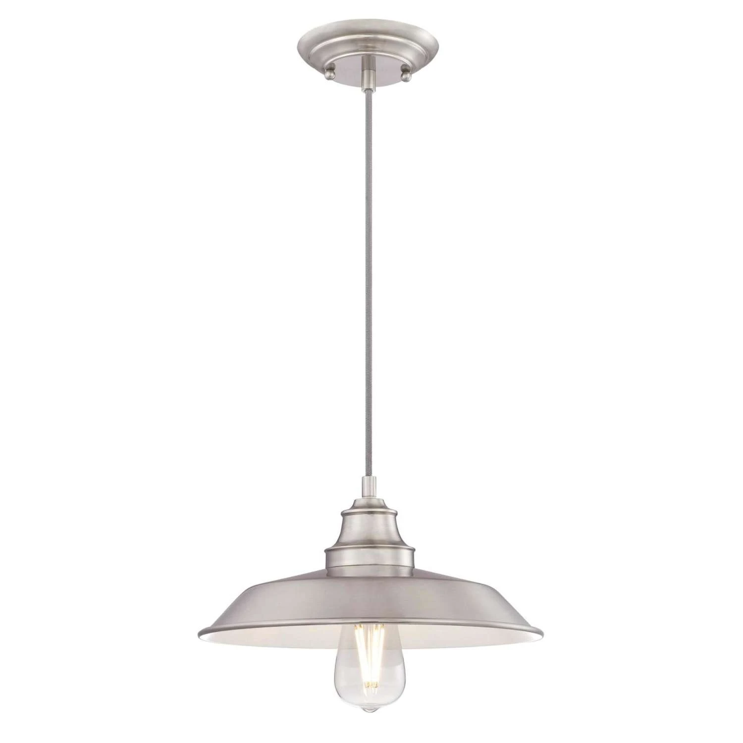 Westinghouse Iron Hill Brushed Nickel Metallic 1 Lights Pendant Light 1 Westinghouse Iron Hill Brushed Nickel Metallic 1 Lights Pendant Light