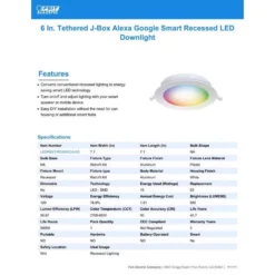 Feit Smart Home Frost White 6 In. W Aluminum LED Smart-Enabled Canless Recessed Downlight 15 W -Lightify Store 65a04b1e 4953 415c ac77 0402743e8a88