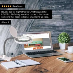 Newhouse Lighting 6.25 In. White Magnifier Clamp Lamp -Lightify Store 666cbbf1 8aca 44ba bfb6 71f8a515054e