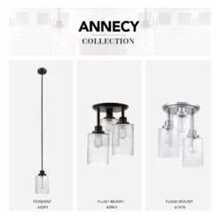 Globe Electric Annecy 15.4 In. H X 12.6 In. W X 12.6 In. L Oil Rubbed Bronze Ceiling Light -Lightify Store 675cfeef f71f 4644 b601 a6dad3edbaca