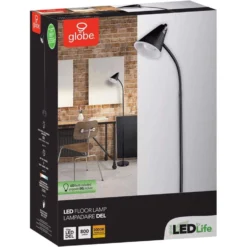 Globe Electric Novogratz 59 In. Matte Black Floor Lamp