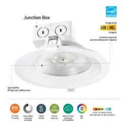 Globe Electric Value Pack White 6 In. W Plastic LED Canless Recessed Downlight 11 W -Lightify Store 6862a870 3930 4db6 948f 4739c4f9ddc7