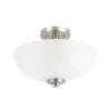 Globe Electric Hudson 8.25 In. H X 13 In. W X 13 In. L Brushed Nickel Ceiling Light