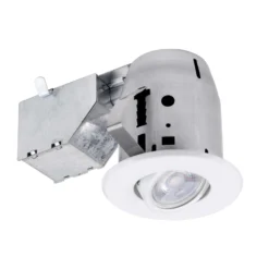 Globe Electric LED Recessed Lighting Kit White 3 In. W Metal LED Recessed Downlight 50 W