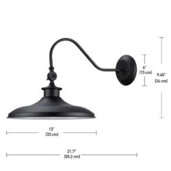 Globe Electric Aedan 1-Light Black Wall Sconce -Lightify Store 69670fc8 90af 4b0e b9f3 5b9687de5dac