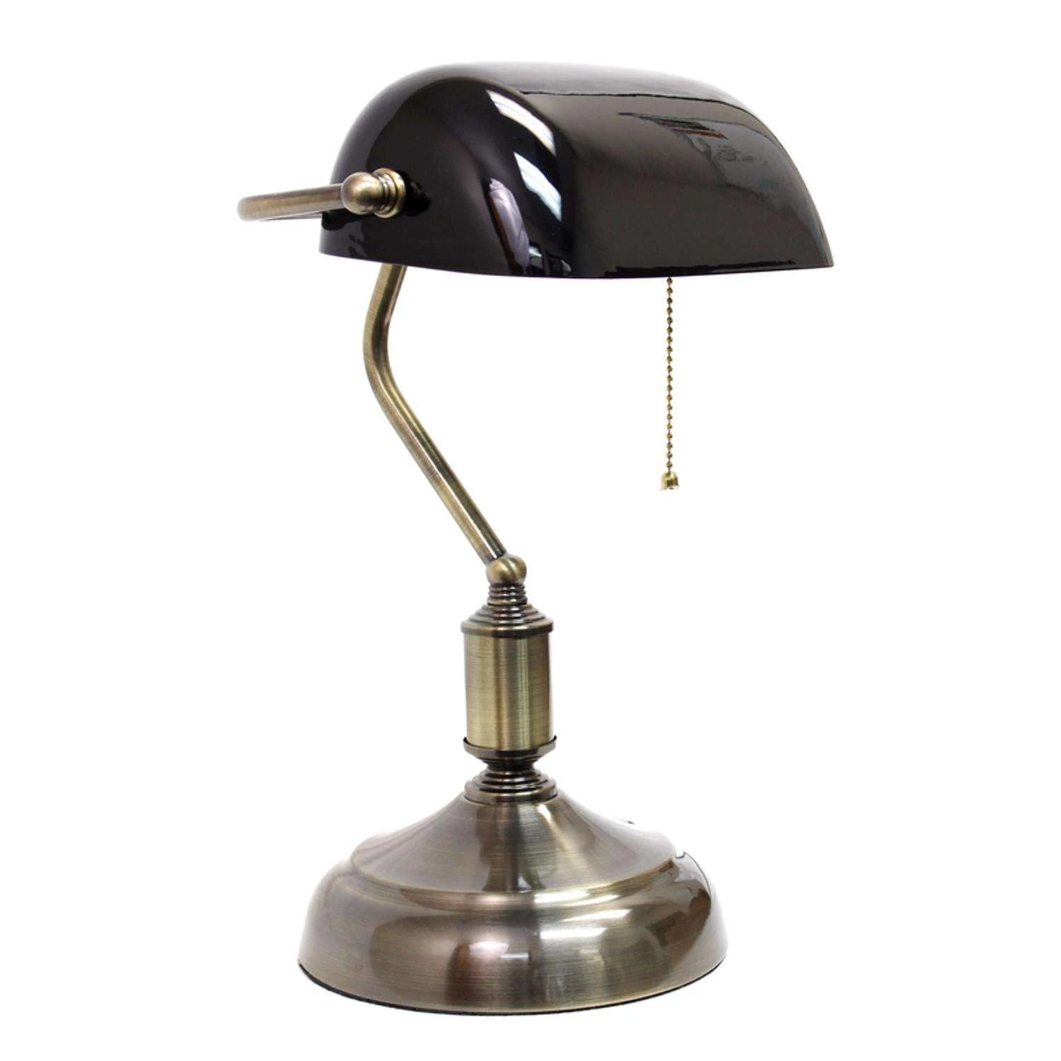 All The Rages Simple Designs 14.75 In. Antique Nickel Black Desk Lamp 2 All The Rages Simple Designs 14.75 In. Antique Nickel Black Desk Lamp - Image 2