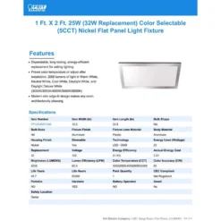 Feit EDGELIT 1 In. H X 12 In. W X 23.8 In. L Brushed Nickel White LED Flat Panel Light Fixture -Lightify Store 6b4014a4 0657 4e93 bdb9 fd7ae342ddba