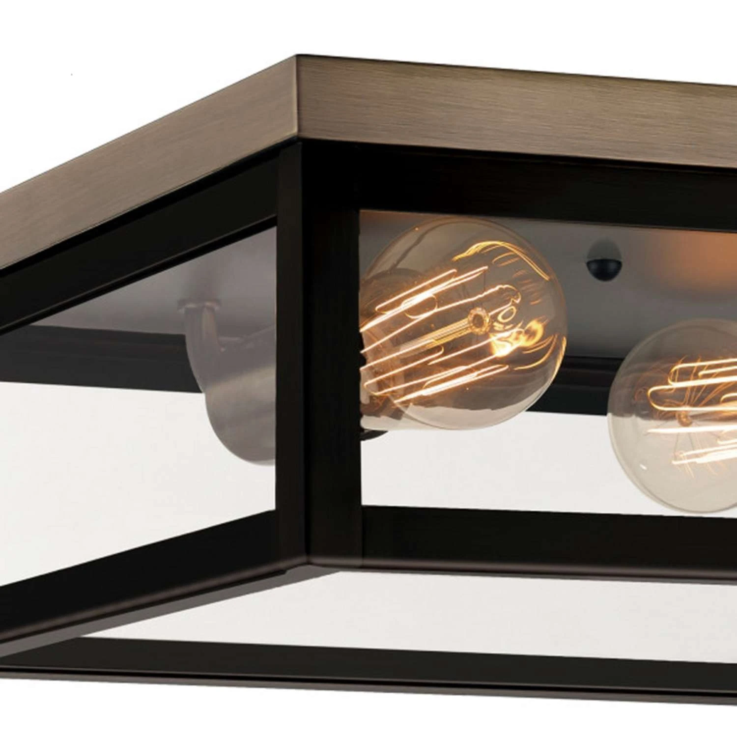 Globe Electric Verona 5.12 In. H X 13 In. W X 13 In. L Dark Bronze Ceiling Light 2 Globe Electric Verona 5.12 In. H X 13 In. W X 13 In. L Dark Bronze Ceiling Light - Image 2