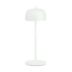Zafferano Theta 11.8 In. Matte White Cordless Desk Lamp